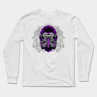 Gorilla with Gas Mask Illustration 05 Long Sleeve T-Shirt